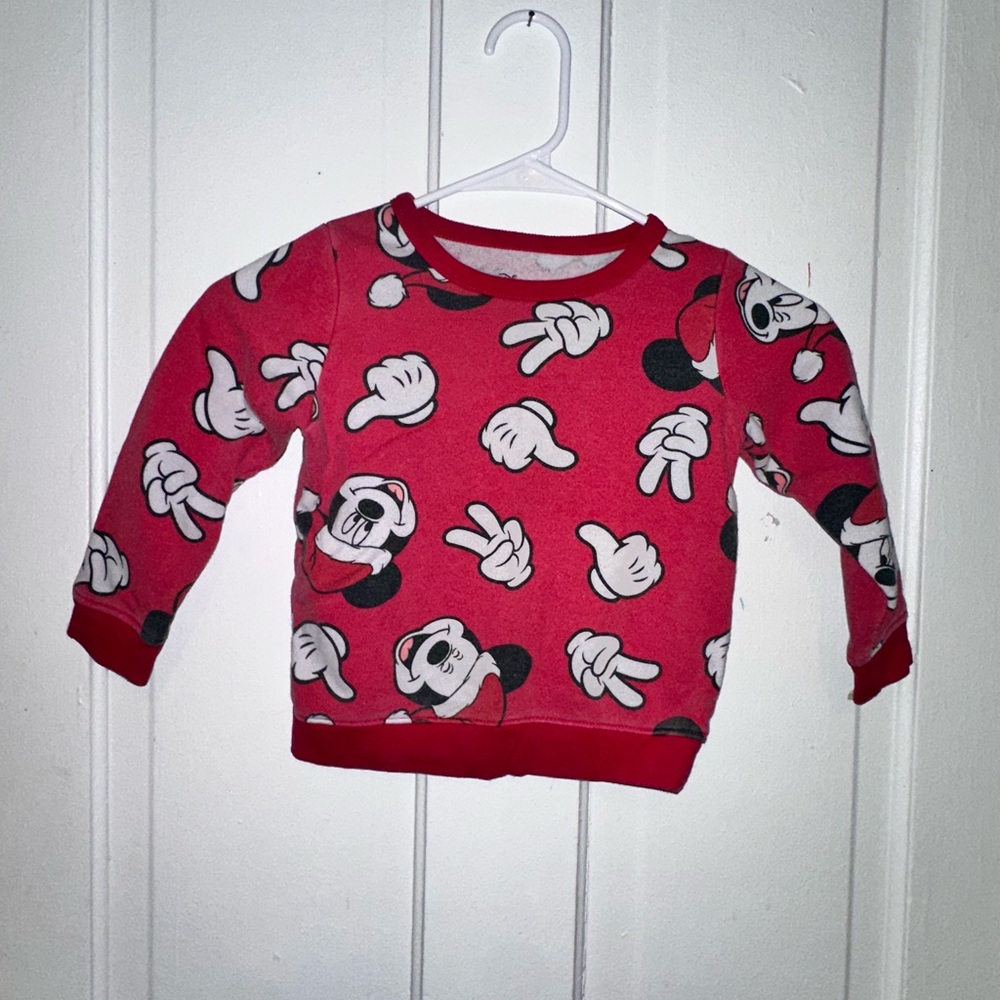 Disney Red Mickey Mouse Kids Sweatshirt